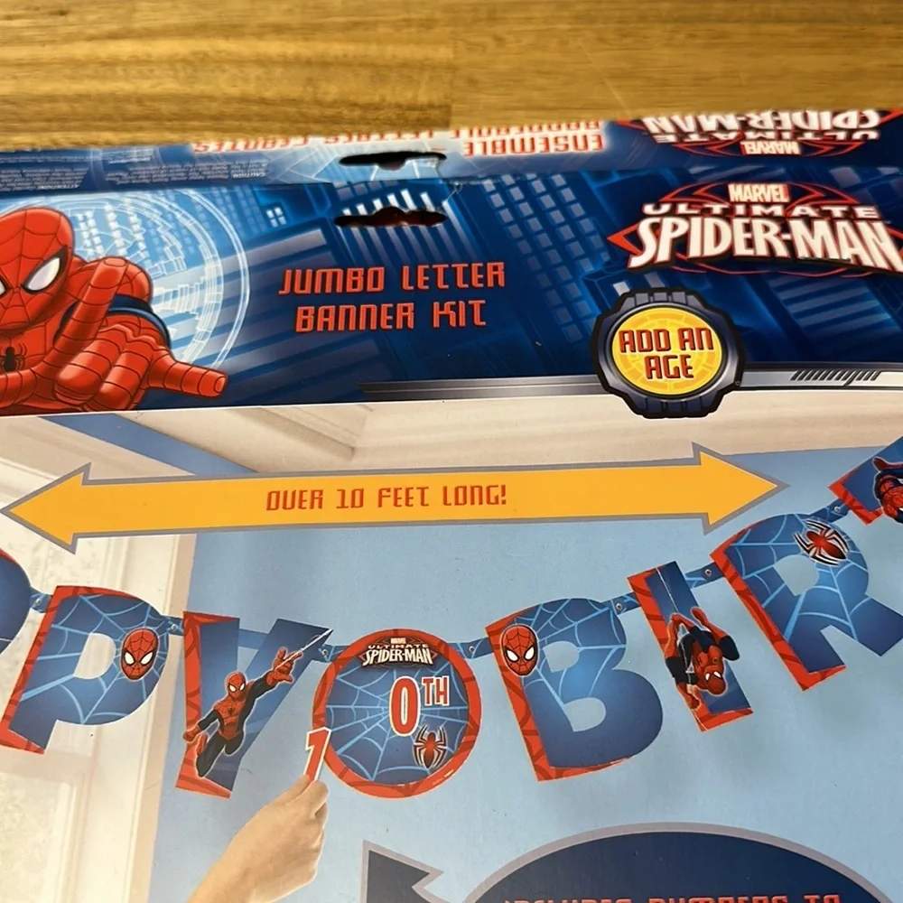 MARVEL spiderman jumbo letter banner kit